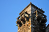 Lugo, Galicia / Galiza, Spain: tower of the San Pedro church - Praza da Soidade - Gothic style - photo by M.Torres