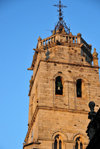Lugo, Galicia / Galiza, Spain: eastern tower of the Cathedral, on Praza de Santa Mara - photo by M.Torres
