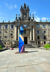 Santiago de Compostela, Galicia / Galiza, Spain: San Martio Pinario convent and modern art - Praza da Inmaculada - photo by M.Torres