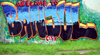 Banjul, Gambia: colourful 'welcome to Banjul city' graffiti - wall on Independence Drive - photo by M.Torres