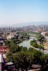 Georgia - Tbilisi / Tblissi / TBS: the Mktvari / Kura river from Narikala (photo by M.Torres)