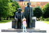 Berlin, Germany / Deutschland: confronting Marx and Engels - statue by Ludwig Engelhardt - photo by C.Blam
