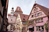 Germany - Bavaria - Rothenburg ob der Tauber - Mittelfranken / Middle Franconia: faades in the centre - photo by R.Eime
