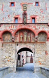 Wrzburg, Lower Franconia, Bavaria, Germany: Marienberg fortress - detail of the Scherenberg gate - photo by M.Torres