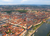 Wrzburg, Lower Franconia, Bavaria, Germany: the old city from the air - Altstadt - photo by D.Steppuhn