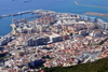 Gibraltar: old town and the reclamation areas - Bay of Algeciras - photo by M.Torres