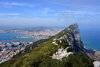 Gibraltar: ridge of the Rock, the town, the airport, La Linea and the East coast - Upper Rock Nature reserve - photo by M.Torres