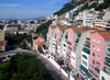 Gibraltar: upper town - buildings on the hillside, Europa road - photo by M.Torres