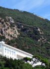 Gibraltar: the Rock Hotel and the Windsor Suspension Bridge on the Upper Rock area, Royal Anglian way - photo by M.Torres