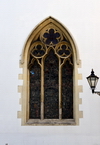 Gibraltar: King's Chapel, the garrison church - Gothic window - Convent Place, Main Stree - photo by M.Torres