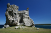 Gotland island - Lickershamn: limestone stack or rauk - photo by A.Ferrari