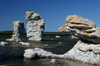 Fr island, Gotland, Sweden - Lauterhorn - Gamle Hamn: 'Raukar' rock formations - columns on the Baltic - photo by A.Ferrari