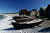 Fr island, Gotland, Sweden: boats on the beach - old fishing village near Digerhuvud - photo by A.Ferrari