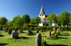 Fr island, Gotland, Sweden: cemetery and church - photo by A.Ferrari