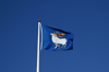 Fr island, Gotland, Sweden: Gotland flag in the wind - photo by A.Ferrari