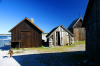 Fr island, Gotland, Sweden: old timber cabins - photo by A.Ferrari