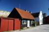 Gotland - Visby: garage and houses along Murgatan - photo by A.Ferrari