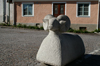 Gotland - Visby: sheep statue on Sodertorg - photo by A.Ferrari