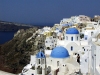 Greek islands - Santorini / Thira: blue domes - photo by A.Dnieprowsky