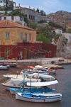 Greece - Idra island - Idra / Hydra  (Peloponnese): boats in the port (photo by Pierre Jolivet)