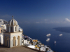 Greek islands - Santorini / Thira: Firostefani - ogival arches - photo by A.Dnieprowsky