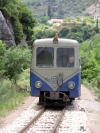 Greece - Diakofto (Peloponnese): mountain railway - locomotive - mountain train - photo by R.Wallace