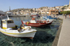 Greece, Halki, Emborios: the small picturesque harbour of Emborios in the early morning sunlight - photo by P.Hellander