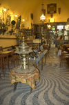 Greece, Rhodes, Old Town:the interior of an old-style, Turkish era coffee shop in the Old Town - photo by P.Hellander