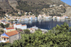 Greece, Kastellorizo: theexpansive harbour of Kastellorizo is framed by fig trees - photo by P.Hellander