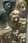 Greece, Rhodes: plastermasks in a shop in Rhodes' Old town - photo by P.Hellander
