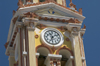 Greece, Dodecanese Islands, Symi island - Panormitis: Monastery of the Archangel Michael - the clock - photo by P.Hellander