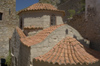 Greece, Dodecanese Islands,Tilos island: the roofs of the church of Agios Panteleimon - photo by P.Hellander