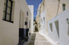 Greece, Dodecanese Islands,Nisyros: whitewashed street in the village of Nikia - photo by P.Hellander