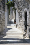 Greece, Dodecanese Islands,Nisyros: almost deserted street in the village of Emborios - photo by P.Hellander