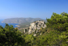 Greece - Rhodes island - Monolithos - castle and pine trees - photo by A.Dnieprowsky