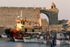 Greece - Rhodes island - Rhodes city - fishing boasts in the New Harbour - photo by A.Dnieprowsky