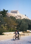 Greece - Athens / Athinai / ATH : children cycling under the Acropolis (photo by M.Torres)