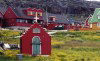 Greenland - Qaqortoq: a small chapel building to hold coffin till burial (photo by G.Frysinger)