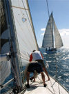 Grenada - regatta - crew on the foredeck - photo by P.Baldwin