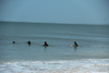 Praia de Varela / Varela beach, Cacheu region, Guinea Bissau / Guin Bissau: Children swimming/ Crianas a nadar - photo by R.V.Lopes