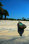 Praia de Varela / Varela beach, Cacheu region, Guinea Bissau / Guin Bissau: View from the beach, dugout canoe / Paisagem da praia, canoa tradicional - photo by R.V.Lopes