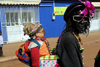 Bissau, Guinea Bissau / Guin Bissau: 3 de Agosto Avenue, Carnival, parade, woman with doll / Avenida do 3 de Agosto, Carnaval, desfile, mulher boneco - photo by R.V.Lopes