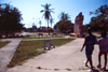 Guinea Bissau / Guin Bissau - Cacheu: square with colonial monument, marking 500 years upon the death of Henry, the Navigator - the town hosted the first Portuguese feitoria in Guinea / praa com monumento colonial Portugus, monumento ao Infante Dom Henrique, por Severo Portela Jnior (foto de / photo by Dolores CM)