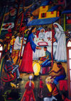Haiti - Port au Prince: mural showing a wedding ceremony at Cana - Anglican church - photo by G.Frysinger