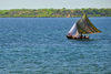 Fort-Libert, Nord-Est Department, Haiti: fishing boat with recycled sails - photo by M.Torres