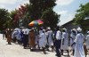 Haiti - Cap-Haitien - countryside: a religious procession - photo by G.Frysinger