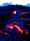 Hawaii island - Kilauea volcano: Pahoehoe lava on East Rift Zone of the Kilauea - Hawaii Volcanoes National Park - UNESCO World Heritage Site - photo by R.Eime