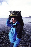 Heard Island: Eric sporting the latest in kelp hats (photo by Eric Philips)