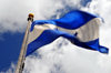 Tegucigalpa, Honduras: flag at Plaza San Martin - Colonia Palmira - photo by M.Torres
