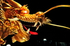 Hong Kong: Jumbo Floating Restaurant - golden dragon head - Aberdeen Harbour - photo by M.Torres